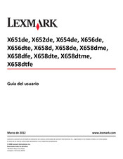 Lexmark X654de Guia Del Usuario