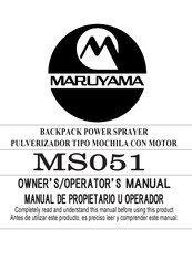 Maruyama MS051 Manual De Propietario