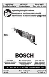 Bosch RS15 Instrucciones De Funcionamiento Y Seguridad