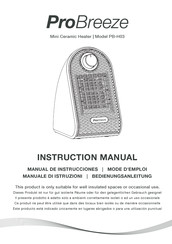 ProBreeze PB-H03 Manual De Instrucciones