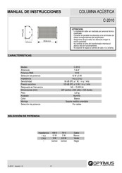 Optimus C-2010 Manual De Instrucciones