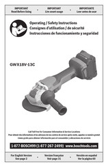 Bosch GWX18V-13C Instrucciones De Funcionamiento Y Seguridad