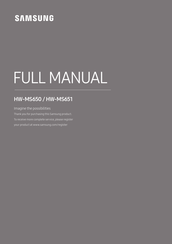 Samsung HW-MS650 Manual