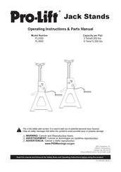 Pro-Lift PL3300 Instrucciones De Funcionamiento Y Manual De Piezas