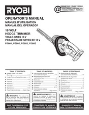 Ryobi P2601 Manual Del Operador