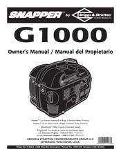 Briggs & Stratton Snapper G1000 Manual Del Propietário