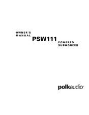 Polk Audio PSW111 El Manual Del Propietario