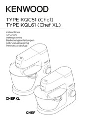 Kenwood Chef XL KQL61 Manual De Instrucciones