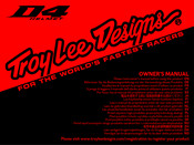 Troy Lee Designs D4 Manual Del Propietário