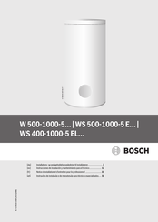 Bosch WS 500-5 EL Instrucciones De Instalación Y Mantenimiento Para El Técnico