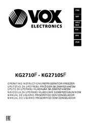 VOX electronics KG2710SF Manual De Usuario