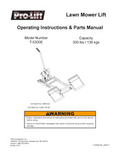 Pro-Lift T-5300E Manual De Piezas E Instrucciones De Funcionamiento