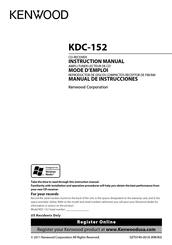 Kenwood KDC-152 Manual De Instrucciones