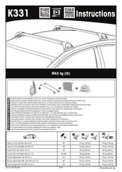 Yakima K331 Manual De Instrucciones