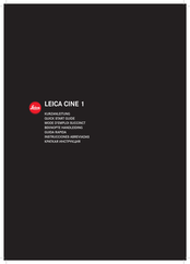 Leica CINE 1 Guía Rápida