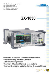 Metrix GX 1030 Guia De Inicio Rapido
