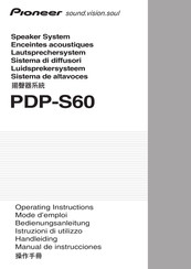 Pioneer PDP-S60 Manual De Instrucciones