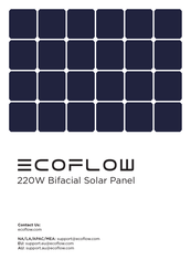 EcoFlow 220W Bifacial Solar Panel Manual De Instrucciones