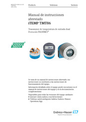 Endress+Hauser iTEMP TMT86 Manual De Instrucciones Abreviado