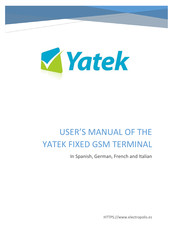 YATEK GSM212 Manual De Usuario