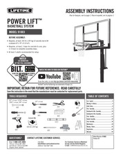 Lifetime POWER LIFT 91003 Instrucciones De Ensamblaje