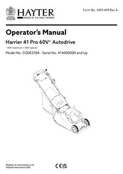 Hayter CODE378A Manual Del Operador