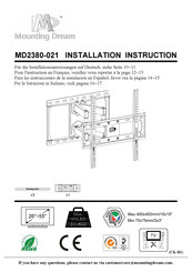 Mounting Dream MD2380-021 Instrucciones De La Instalación