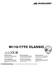 Mcculloch M110-77TC CLASSIC Manual De Instrucciones