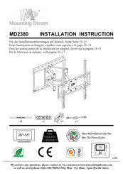 Mounting Dream MD2380 Instrucciones De La Instalación