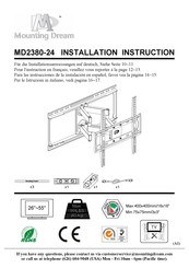 Mounting Dream MD2380-24 Instrucciones De La Instalación