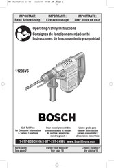 Bosch 11236VS Instrucciones De Funcionamiento Y Seguridad