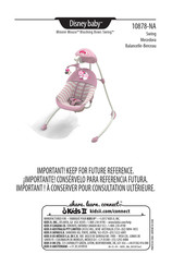 Kids II Disney baby Minnie Mouse Blushing Bows Swing 10878-NA Manual De Instrucciones