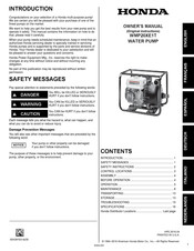 Honda WMP20XE1T Manual Del Propietário