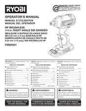 Ryobi PSBDG01 Manual Del Operador