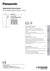 Panasonic Aquarea WH-ADC0309J3E5B Manual Del Usuario