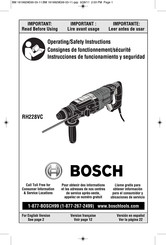 Bosch RH228VC Instrucciones De Funcionamiento Y Seguridad