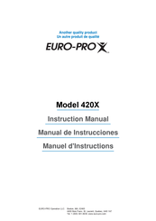 Euro-Pro 420X Manual De Instrucciones