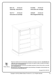 Walker Edison AF32ALSD Instrucciones De Ensamblaje