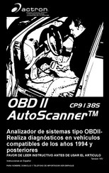 Actron OBD II Auto Scanner CP9138S Instrucciones