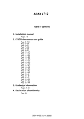 Adax VP12 Manual De Instrucciones