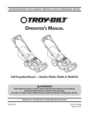 Troy-Bilt TB260 Manual De Instrucciones