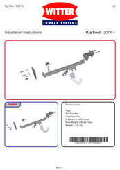 Witter Towbar Systems KA41U Instrucciones De Montaje