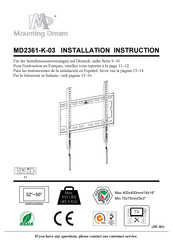 Mounting Dream MD2361-K-03 Instrucciones De Montaje