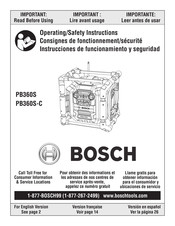Bosch PB360S Instrucciones De Funcionamiento Y Seguridad