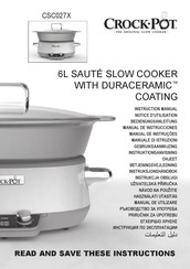 Crock-Pot CSC027X Manual De Instrucciones