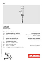 Franke F5SM1006 Instrucciones De Montaje Y Servicio