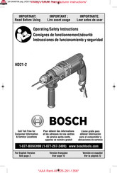 Bosch HD21-2 Instrucciones De Funcionamiento Y Seguridad