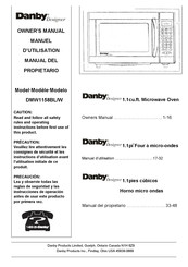 Danby Designer DMW1158BL Manual Del Propietário