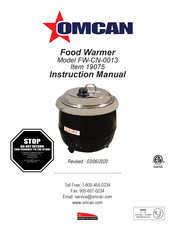 Omcan FW-CN-0013 Manual De Instrucciones