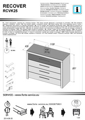 Forte RECOVER RCVK25 Instrucciones De Montaje